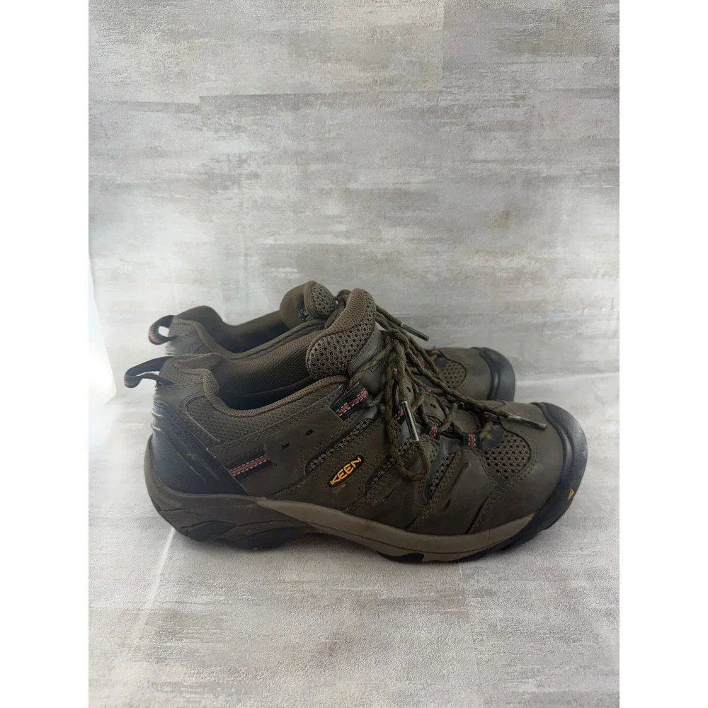 Keen Utility Lansing Steel Toe Work Shoes Men Sz 9.5D Brown Leather 1023205 EH